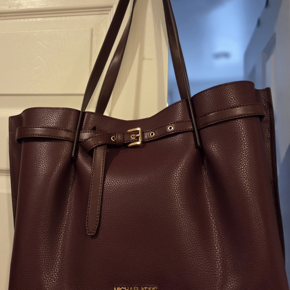 Michael Kors Burgundy Leather Tote Bag
